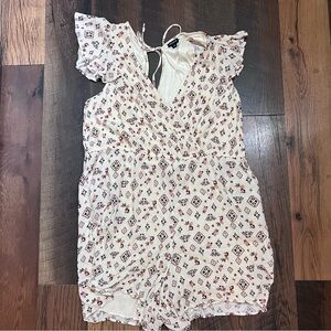 Torrid Cream and Pink Floral Dress